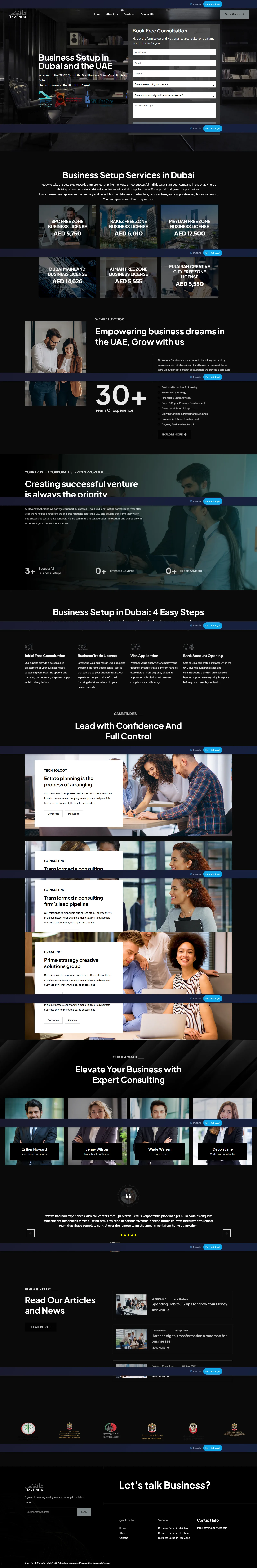 HavenOx Services Website